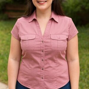 George Light Pink Button-Down Shirt | Size L